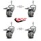 Service Caster 3.5 Inch Gray Polyurethane Swivel 10mm Stem Caster Set with Total Lock Brake SCC-TSTTL20S3514-PPUB-M1015-4 - alternate 1